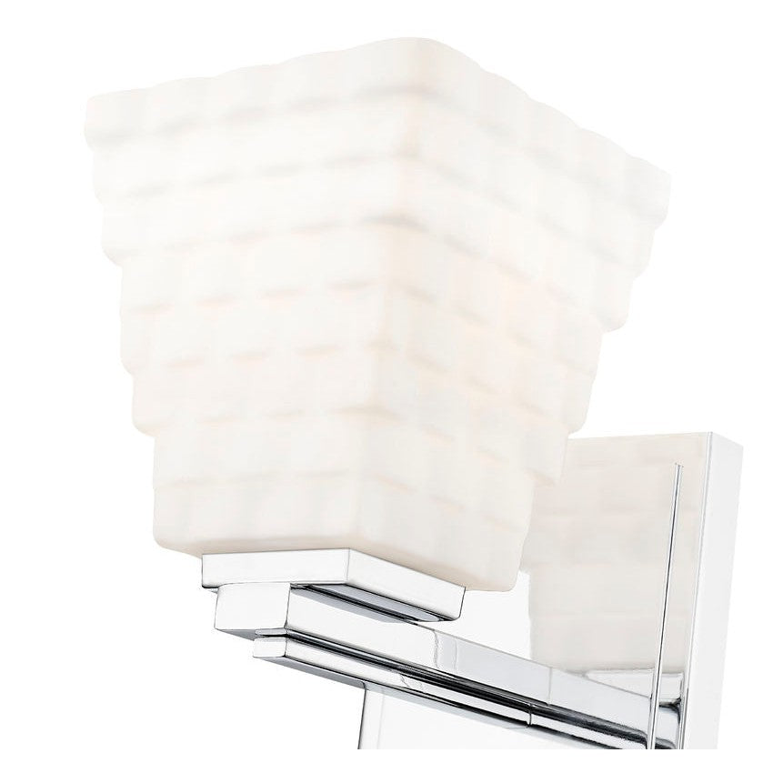 Z-Lite Annalise 7" 1-Light Chrome Matte Opal Glass Shade Wall Sconce