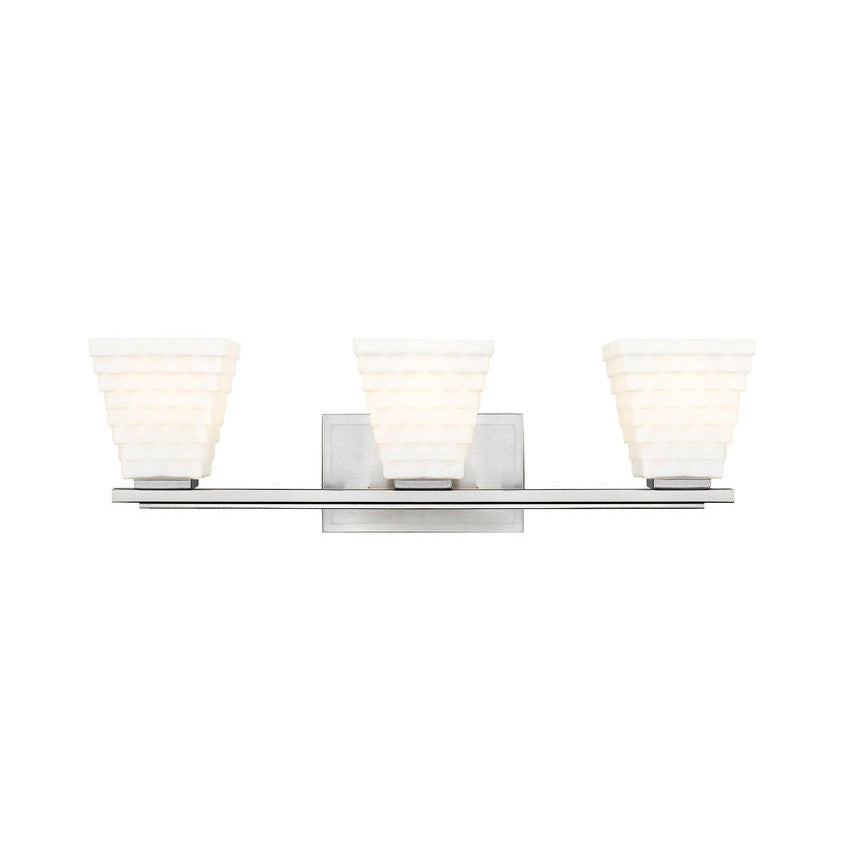 Z-Lite Annalise 24" 3-Light Brushed Nickel Matte Opal Glass Shade Vanity Light