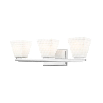 Z-Lite Annalise 24" 3-Light Chrome Matte Opal Glass Shade Vanity Light