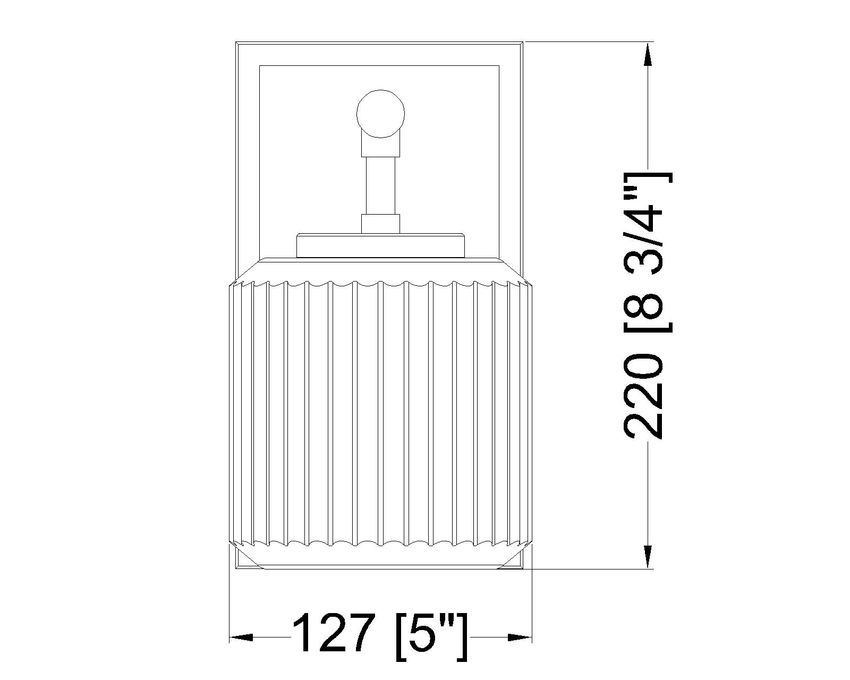 Z-Lite Landon 5" 1-Light Brushed Nickel Clear Ribbed Glass Shade Wall Sconce