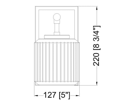 Z-Lite Landon 5" 1-Light Brushed Nickel Clear Ribbed Glass Shade Wall Sconce