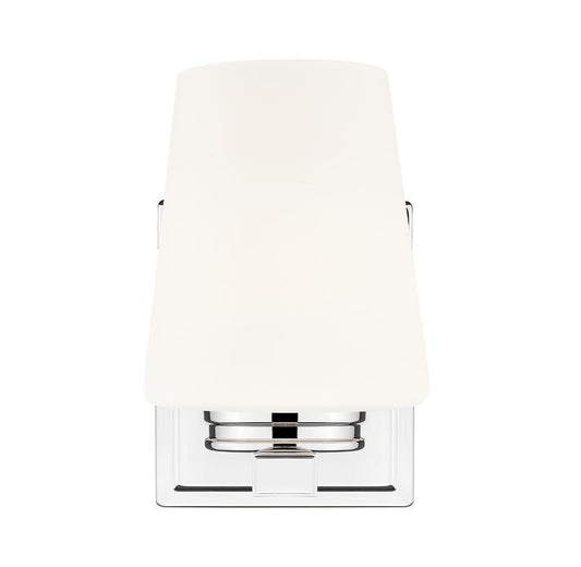 Z-Lite Nextra 5" 1-Light Chrome Steel Frame White Opal Glass Shade Wall Sconce