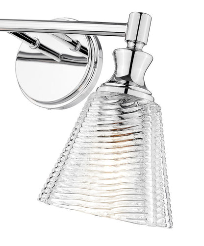 Z-Lite Nextra 18" 2-Light Chrome Steel Frame Clear Glass Shade Vanity Light