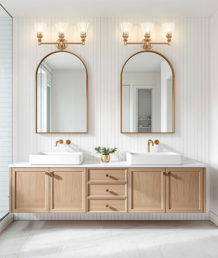 Z-Lite Auden 24" 3-Light Modern Gold Steel Frame Clear Glass Shade Vanity Light