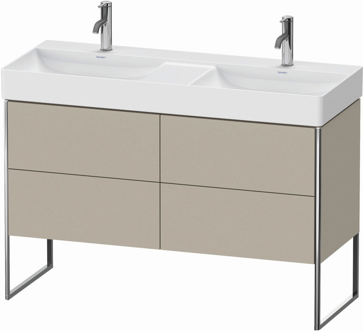 Duravit XSquare 47" Taupe Four Drawer Floorstanding Vanity Unit (XS445606060)