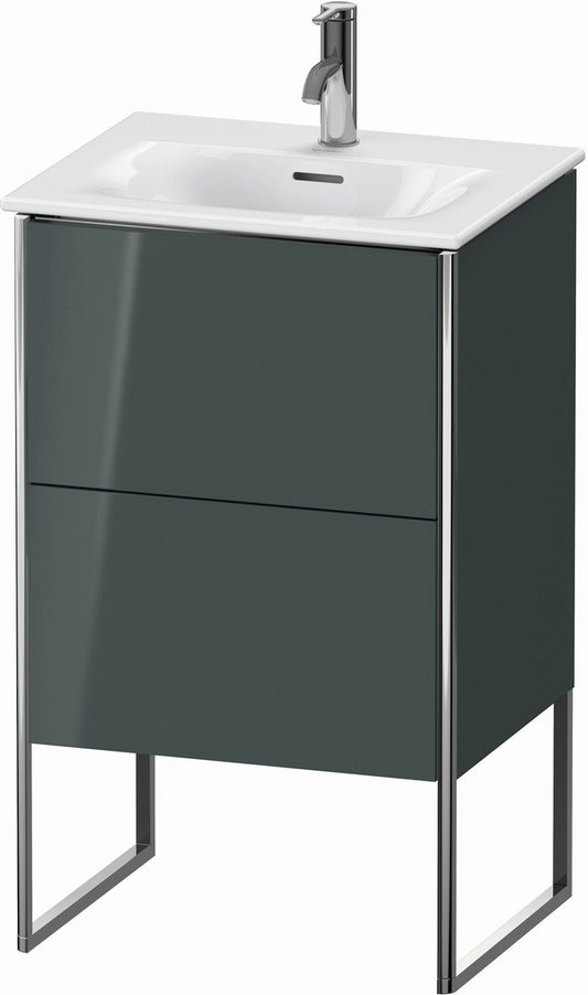 Duravit XSquare 20" Dolomite Gray Two Drawer Floorstanding Vanity Unit (XS452103838)