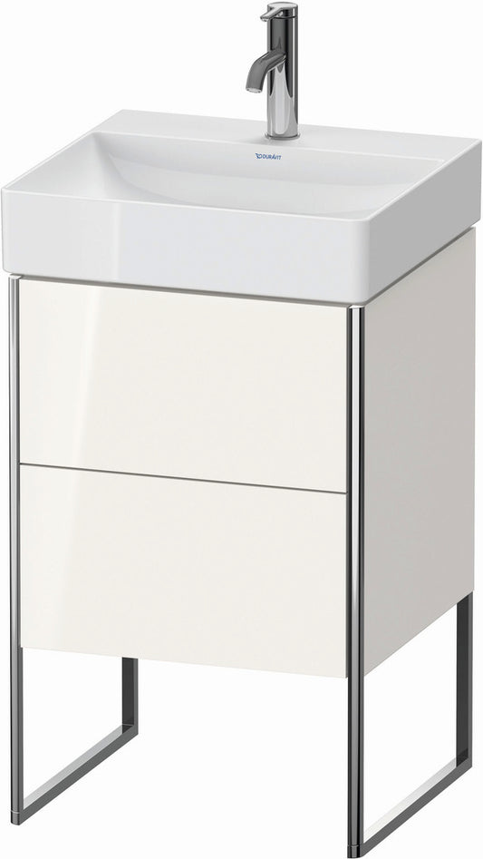 Duravit XSquare 19" White High Gloss Two Drawer Floorstanding Vanity Unit (XS443902222)