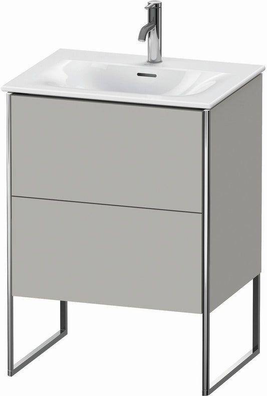 Duravit XSquare 24" Concrete Gray Two Drawer Floorstanding Vanity Unit (XS452200707)
