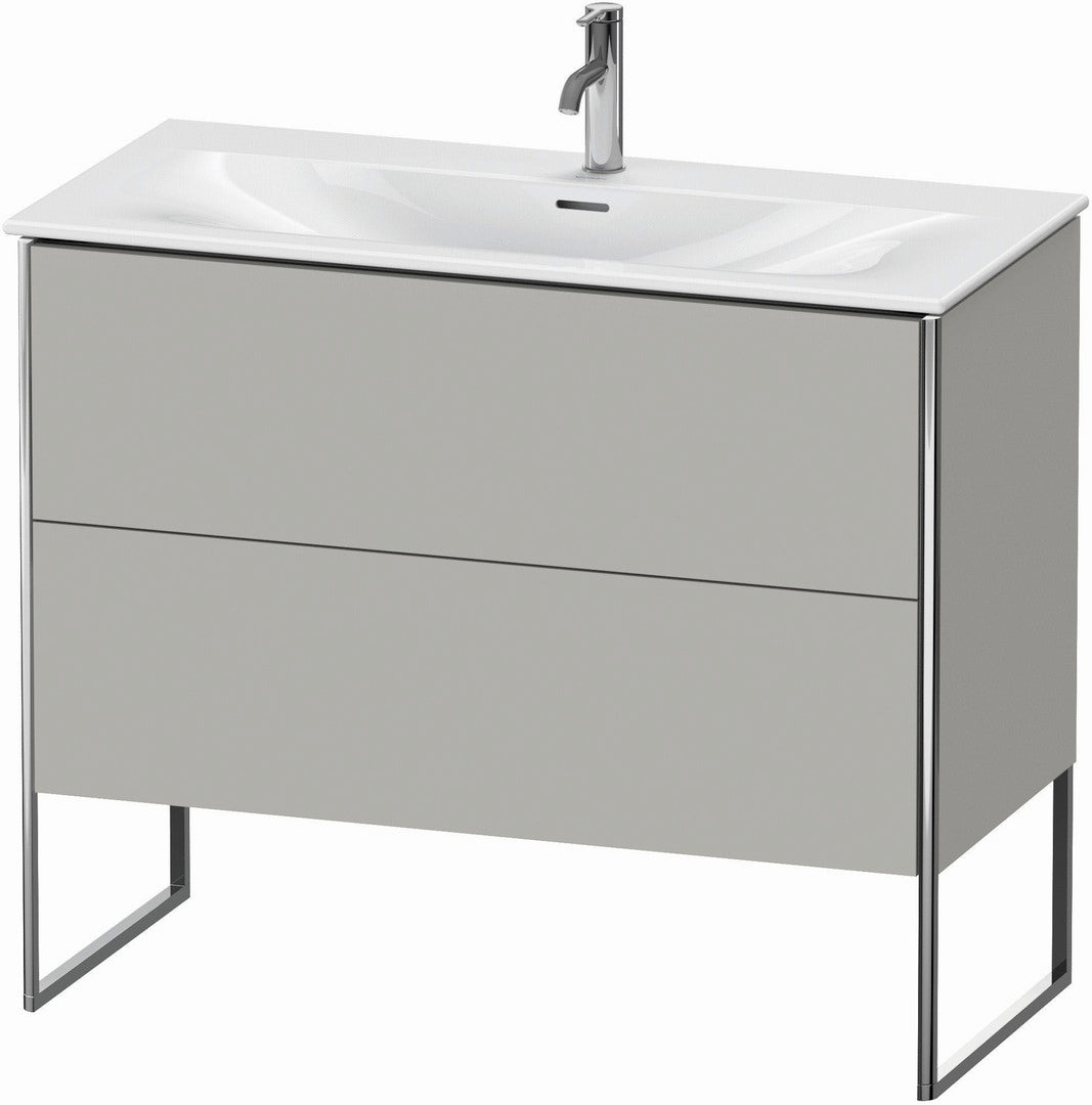 Duravit XSquare 40" Concrete Gray Two Drawer Floorstanding Vanity Unit (XS452500707)