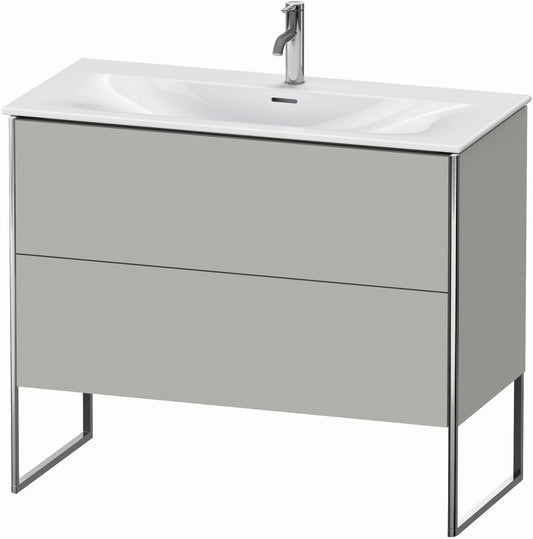 Duravit XSquare 40" Concrete Gray Two Drawer Floorstanding Vanity Unit (XS452500707)