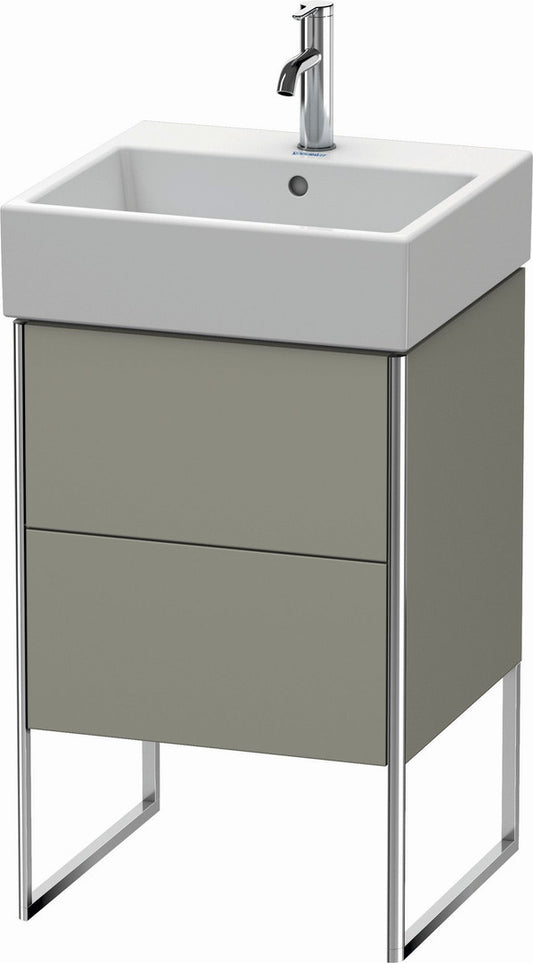 Duravit XSquare 19" Stone Gray Two Drawer Floorstanding Vanity Unit (XS447209292)