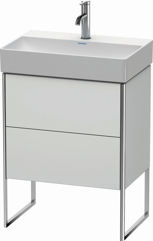 Duravit XSquare 23" White Satin Matt Two Drawer Floorstanding Vanity Unit (XS445303636)