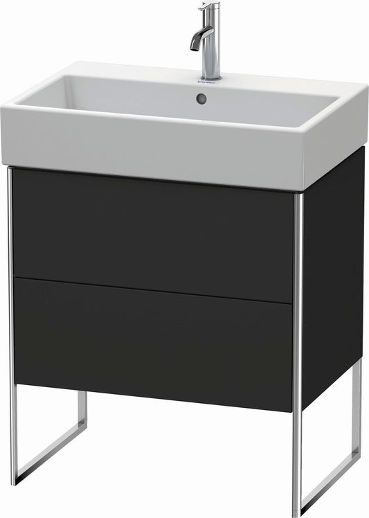 Duravit XSquare 27" Graphite Two Drawer Floorstanding Vanity Unit (XS447408080)