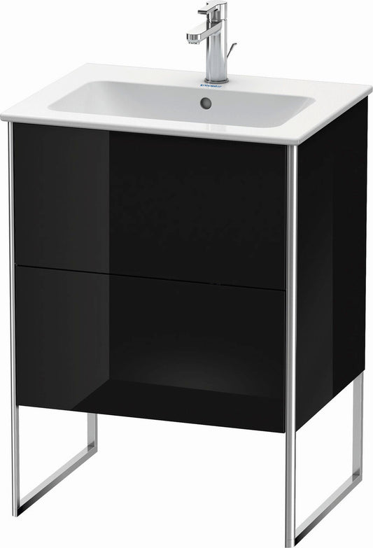 Duravit XSquare 24" Black Two Drawer Floorstanding Vanity Unit (XS444504040)