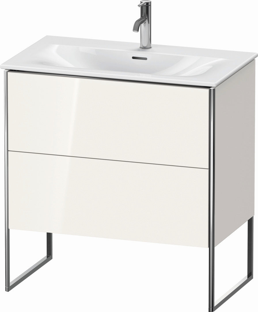 Duravit XSquare 32" White High Gloss Two Drawer Floorstanding Vanity Unit (XS452408585)