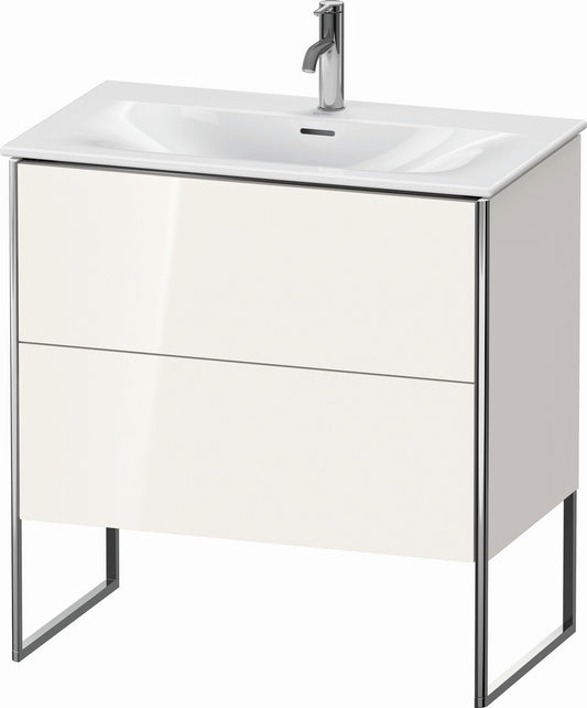 Duravit XSquare 32" White High Gloss Two Drawer Floorstanding Vanity Unit (XS452408585)