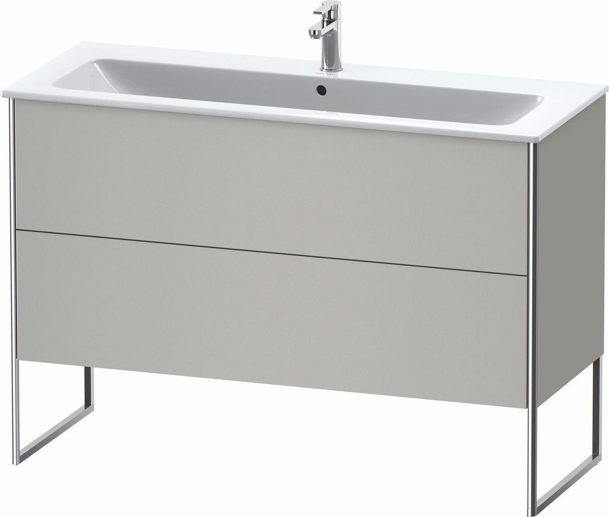 Duravit XSquare 48" Concrete Gray Two Drawer Floorstanding Vanity Unit (XS444800707)