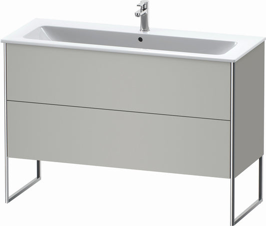 Duravit XSquare 48" Concrete Gray Two Drawer Floorstanding Vanity Unit (XS444800707)