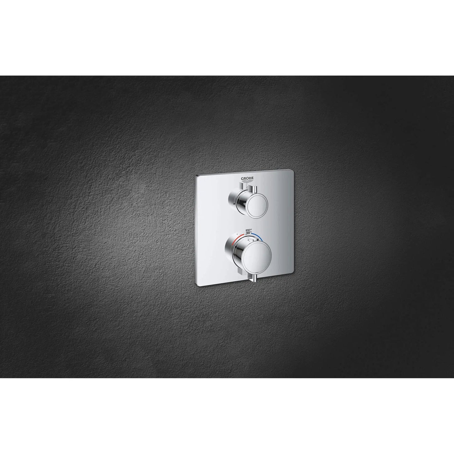 Grohe Grohtherm® Single Function 2-Handle StarLight Chrome Thermostatic Valve Trim