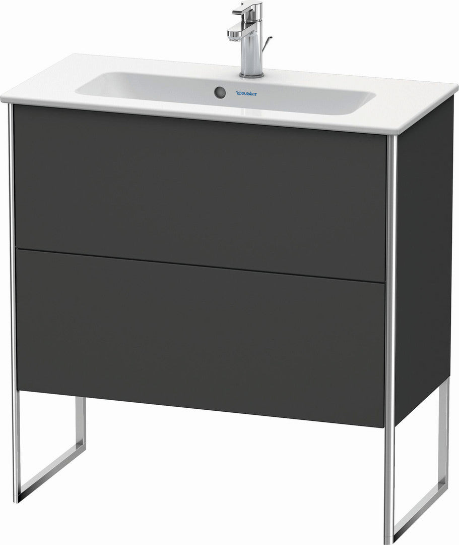 Duravit XSquare 32" Graphite Two Drawer Floorstanding Vanity Unit (XS445504949)