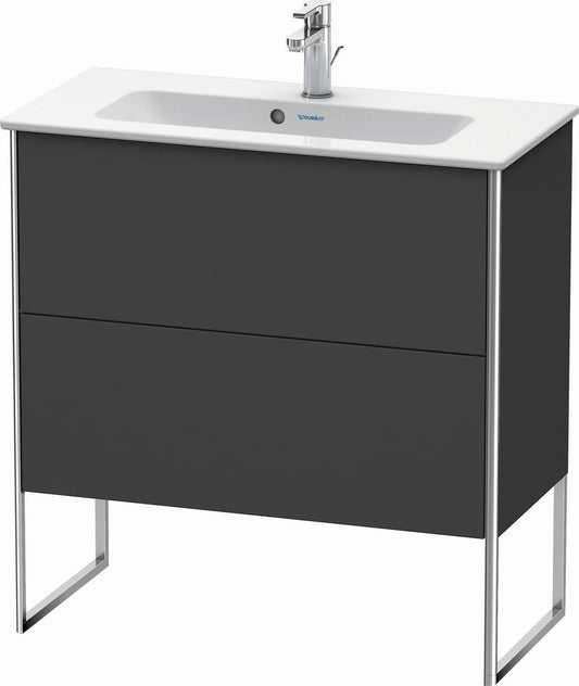 Duravit XSquare 32" Graphite Two Drawer Floorstanding Vanity Unit (XS445504949)