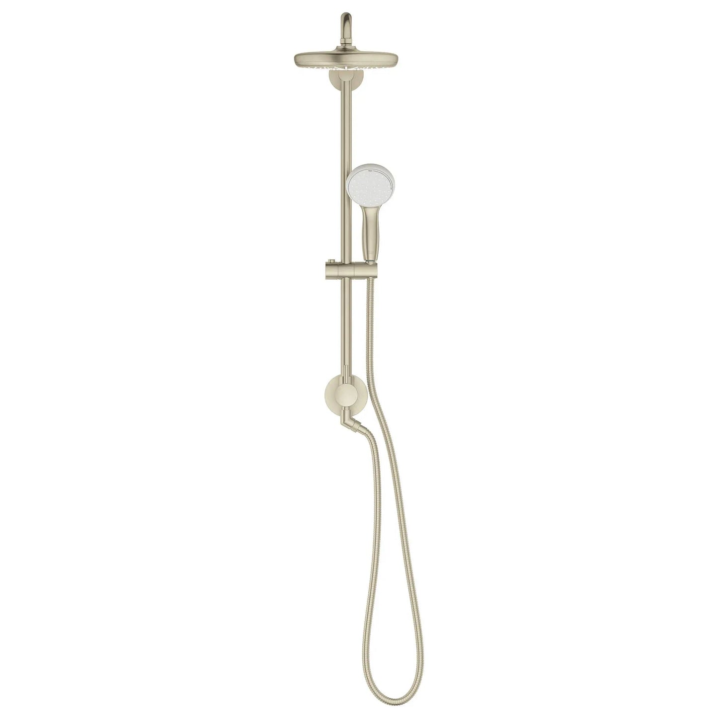 Grohe Tempesta 1.75 GPM Single Spray Shower Head 2-Spray Hand Shower Brushed Nickel Infinity 210 Shower System