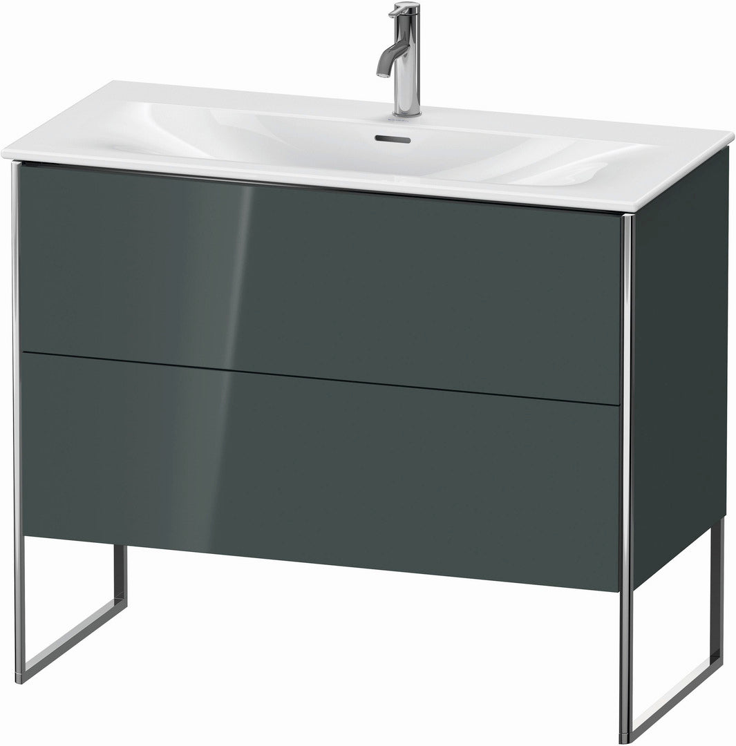 Duravit XSquare 40" Dolomite Gray Two Drawer Floorstanding Vanity Unit (XS452503838)