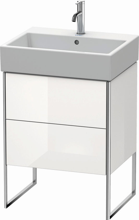 Duravit XSquare 23" White High Gloss Two Drawer Floorstanding Vanity Unit (XS447302222)