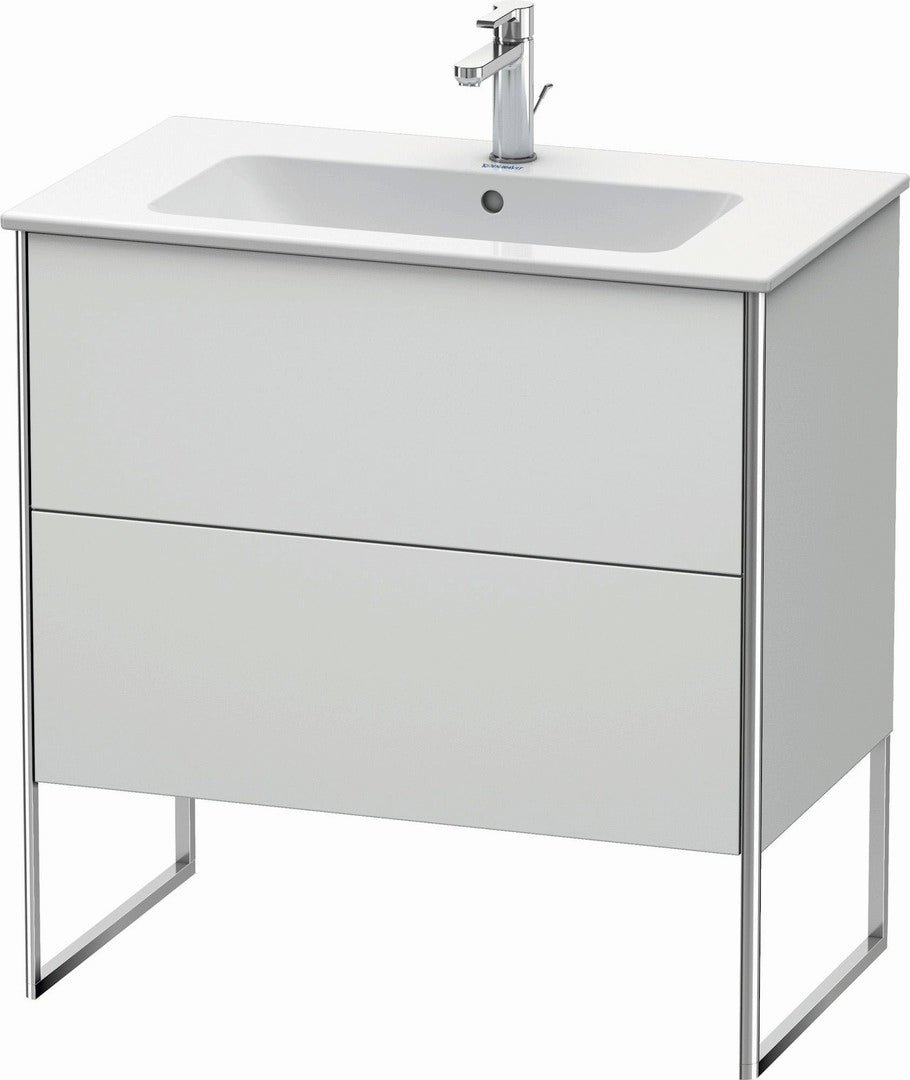 Duravit XSquare 32" White Satin Matt Two Drawer Floorstanding Vanity Unit (XS444603636)