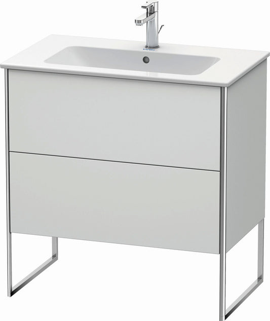 Duravit XSquare 32" White Satin Matt Two Drawer Floorstanding Vanity Unit (XS444603636)