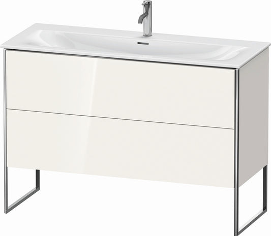 Duravit XSquare 48" White High Gloss Two Drawer Floorstanding Vanity Unit (XS452608585)