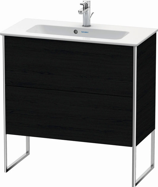 Duravit XSquare 32" Oak Black Two Drawer Floorstanding Vanity Unit (XS445501616)