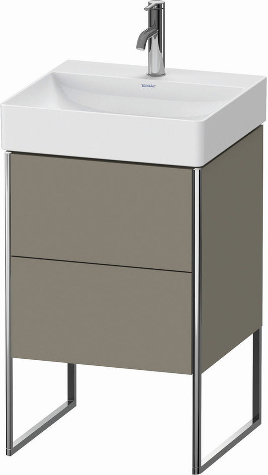 Duravit XSquare 19" Stone Gray Two Drawer Floorstanding Vanity Unit (XS443909292)