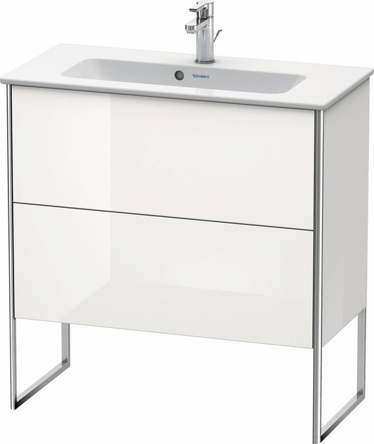 Duravit XSquare 32" White High Gloss Two Drawer Floorstanding Vanity Unit (XS445502222)