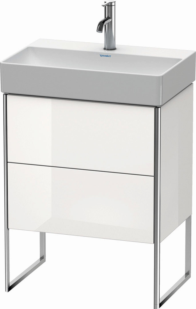 Duravit XSquare 23" White High Gloss Two Drawer Floorstanding Vanity Unit (XS445308585)
