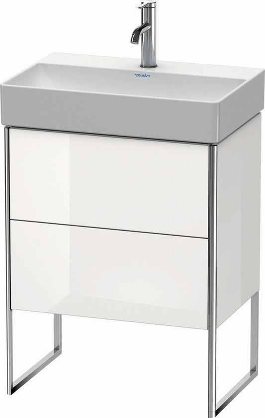 Duravit XSquare 23" White High Gloss Two Drawer Floorstanding Vanity Unit (XS445308585)