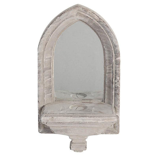 A&B Home 11" x 20" Bundle of 32 Arched Shaped Cement Frame Wall-Mounted Mirror