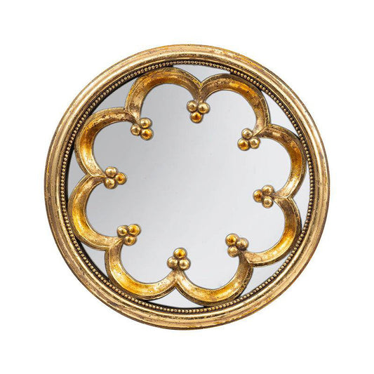 A&B Home 12" x 12" Bundle of 43 Round Lavish Gold Polyester Frame Wall-Mounted Mirror