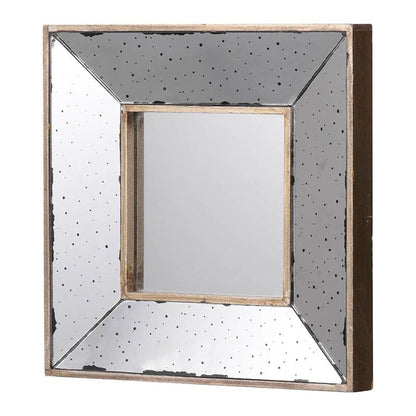 A&B Home 12" x 12" Bundle of 44 Distressed Silver Glass-Like Frame Square Shape Wall-Mounted Mirror