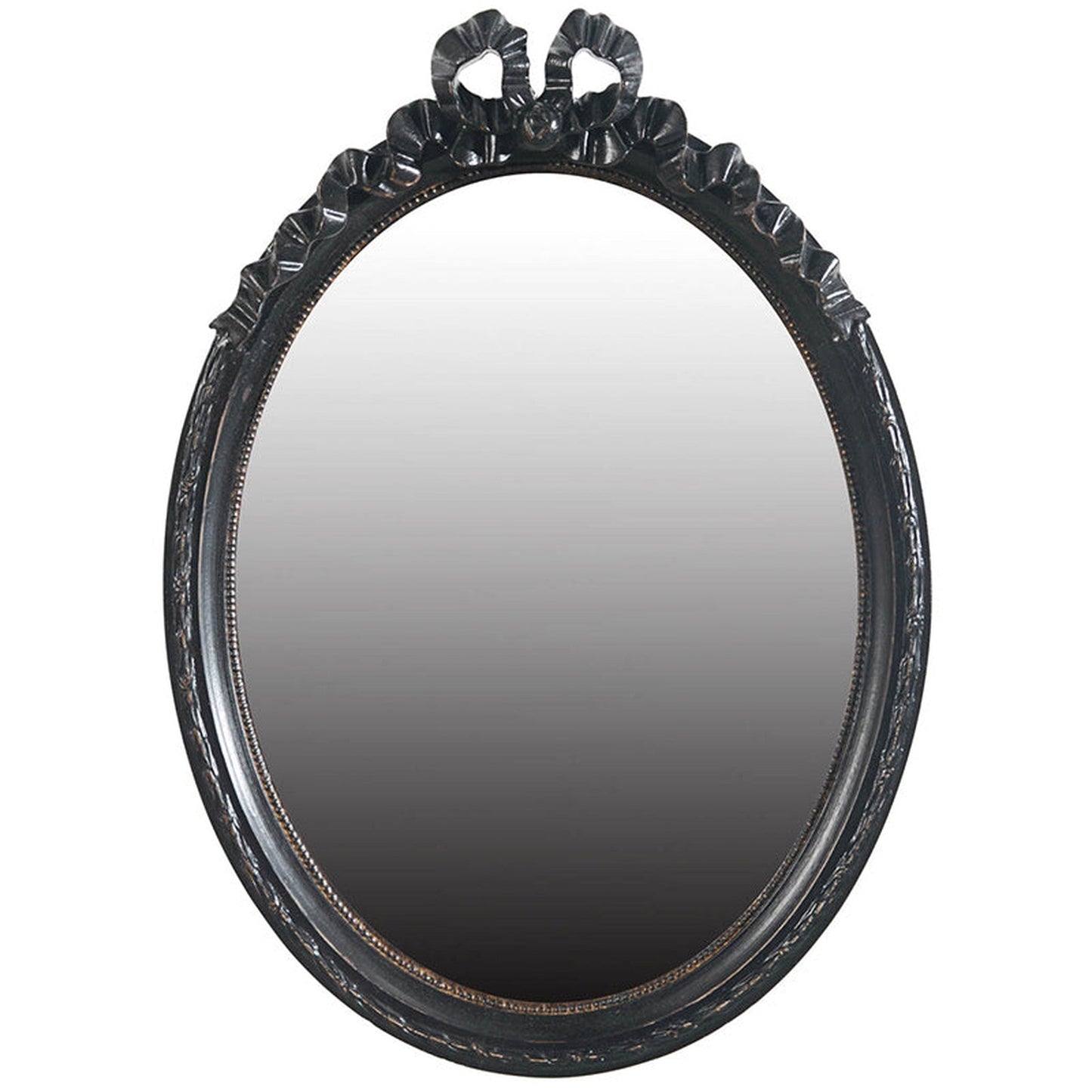 A&B Home 14" x 20" Bundle of 29 Oval Black Wood Frame Wall-Mounted Mirror