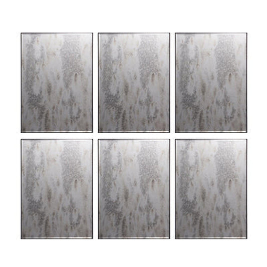 A&B Home 15" x 20" Set of Six Bundle of 6 Rectangular Antique Silver Wall-Mounted Mirror Panes