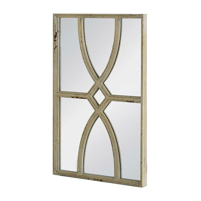 A&B Home 16" x 24" Bundle of 20 Rectangular Distressed White Frame Wall-Mounted Mirror With Curved Motifs