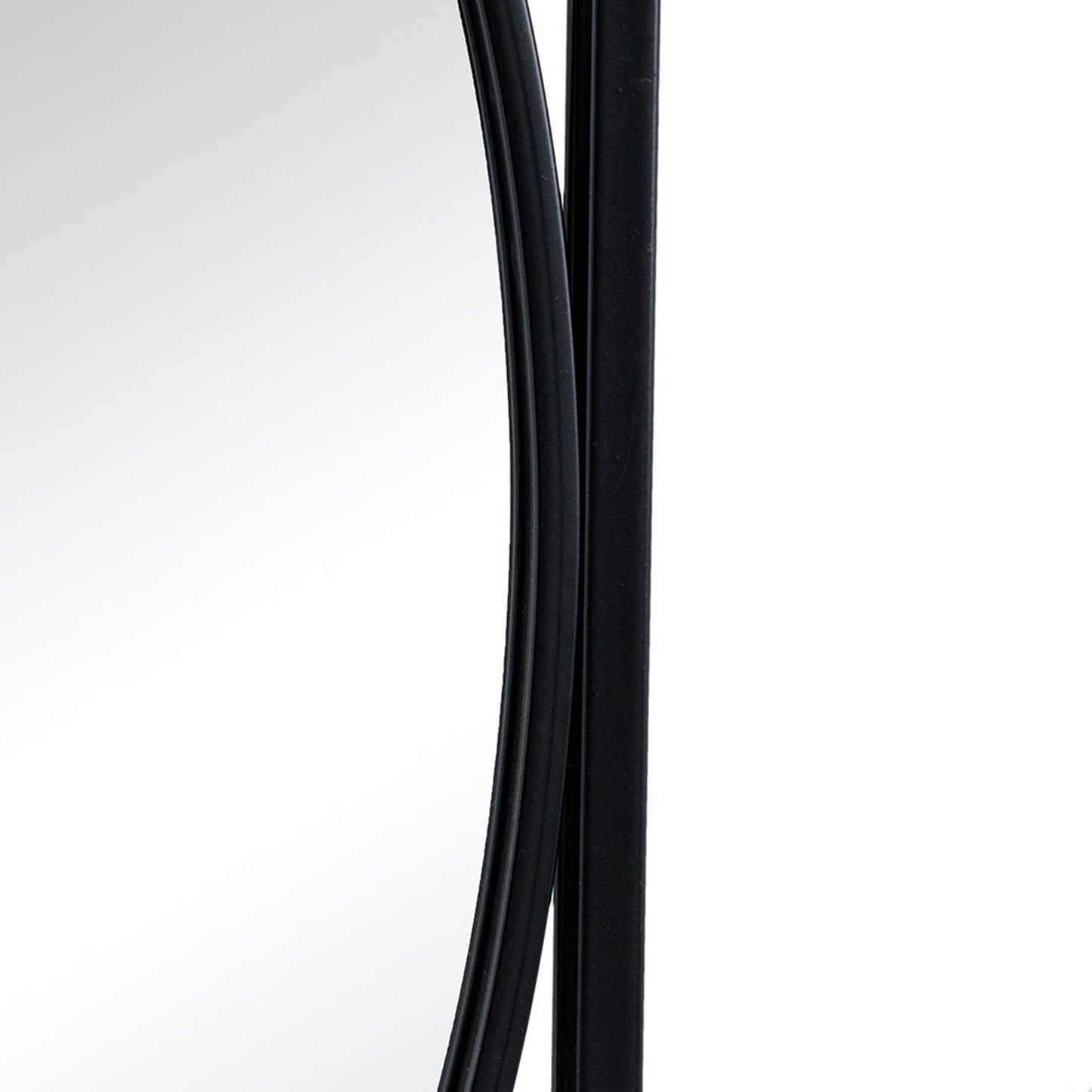 A&B Home 16" x 32" Bundle of 8 Rectangular Set of 12 Black Metal Frame Wall-Mounted Mirror With Curved Motif