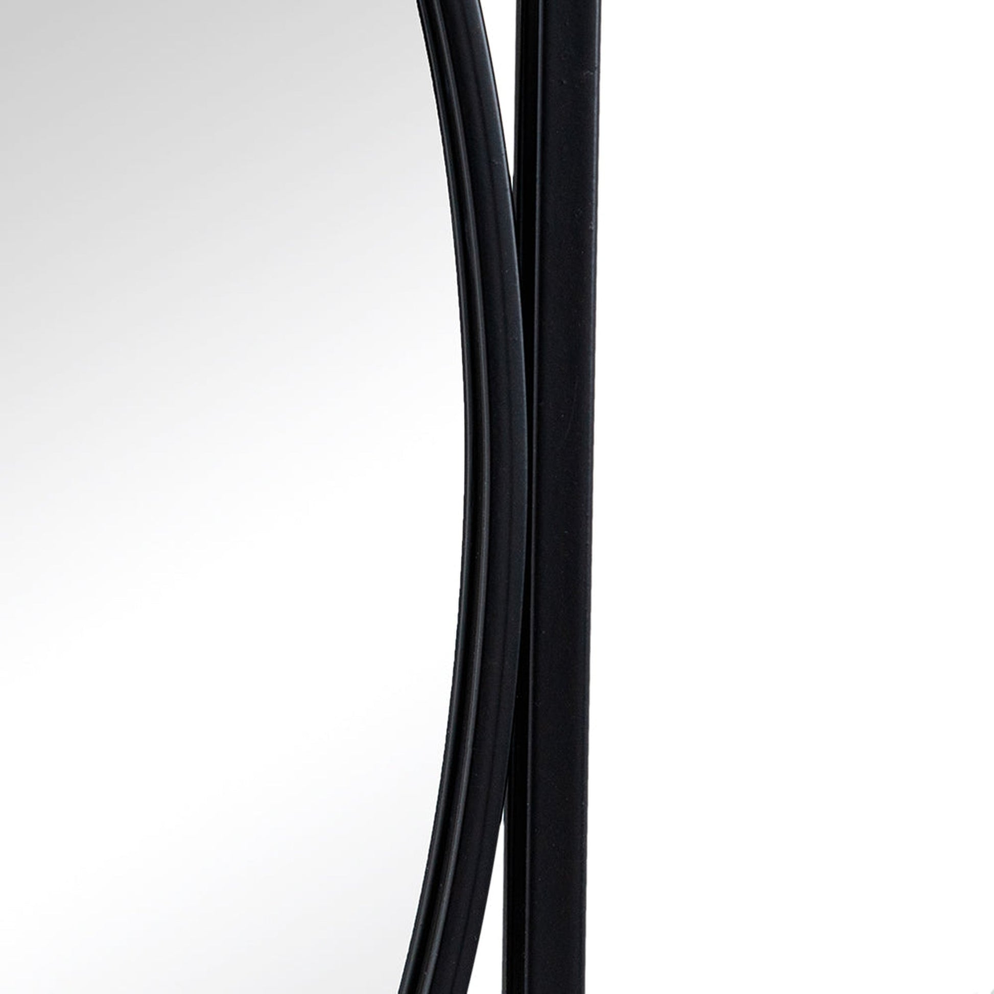 A&B Home 16" x 32" Bundle of 8 Rectangular Set of 12 Black Metal Frame Wall-Mounted Mirror With Curved Motif