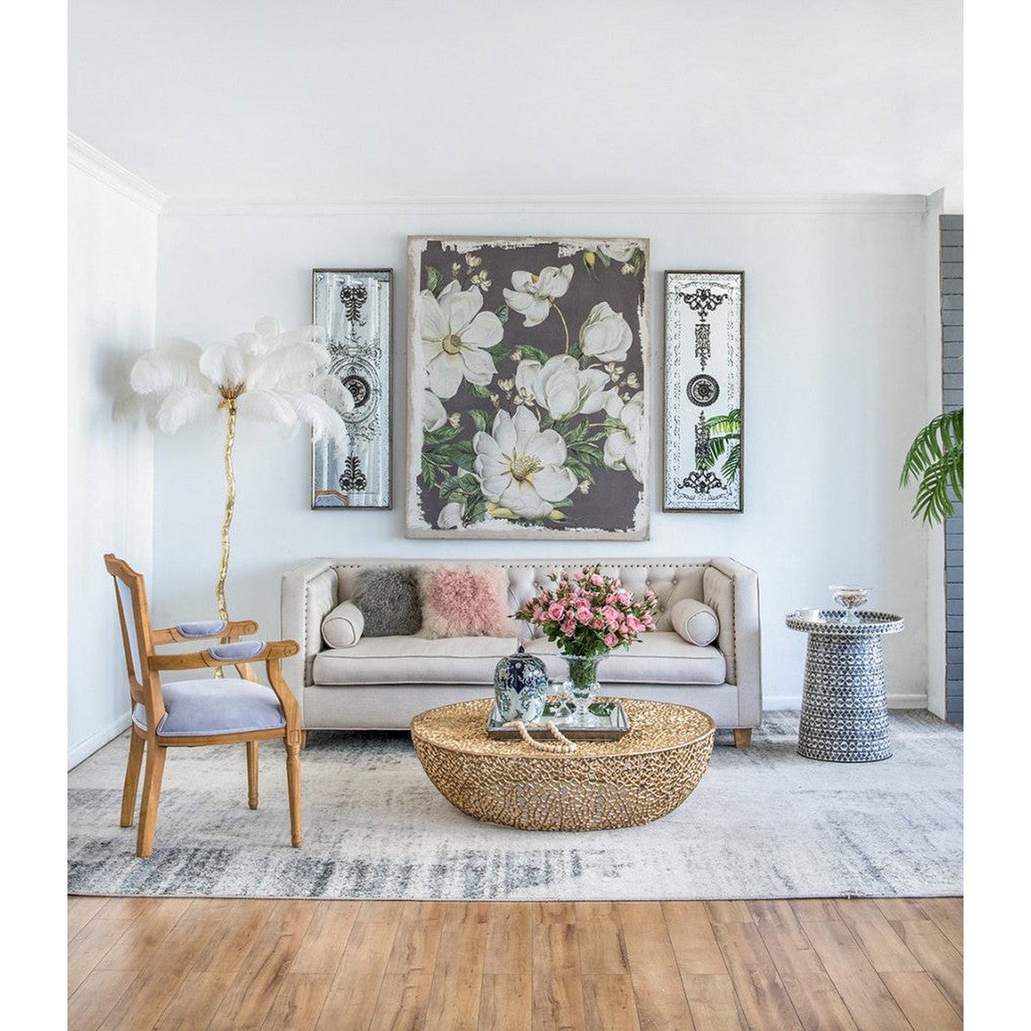 A&B Home 16" x 48" Bundle of 9 Set of Two Rectangular Aged Bronze Two Doorway Past Wall-Mounted Mirror Panel