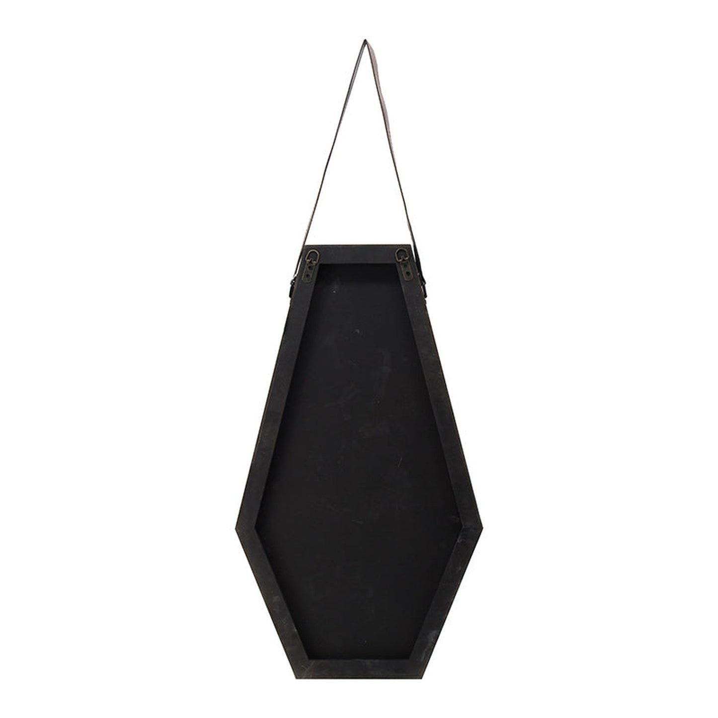 A&B Home 18" x 32" Bundle of 20 Hexagonal-Shaped Black and Silver Frame Wall-Mounted Mirror With Hanging Leather Strap