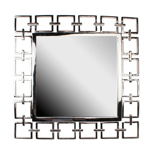 A&B Home 19" x 16" Bundle of 17 Square Stainless Steel Metal Frame Wall-Mounted Mirror
