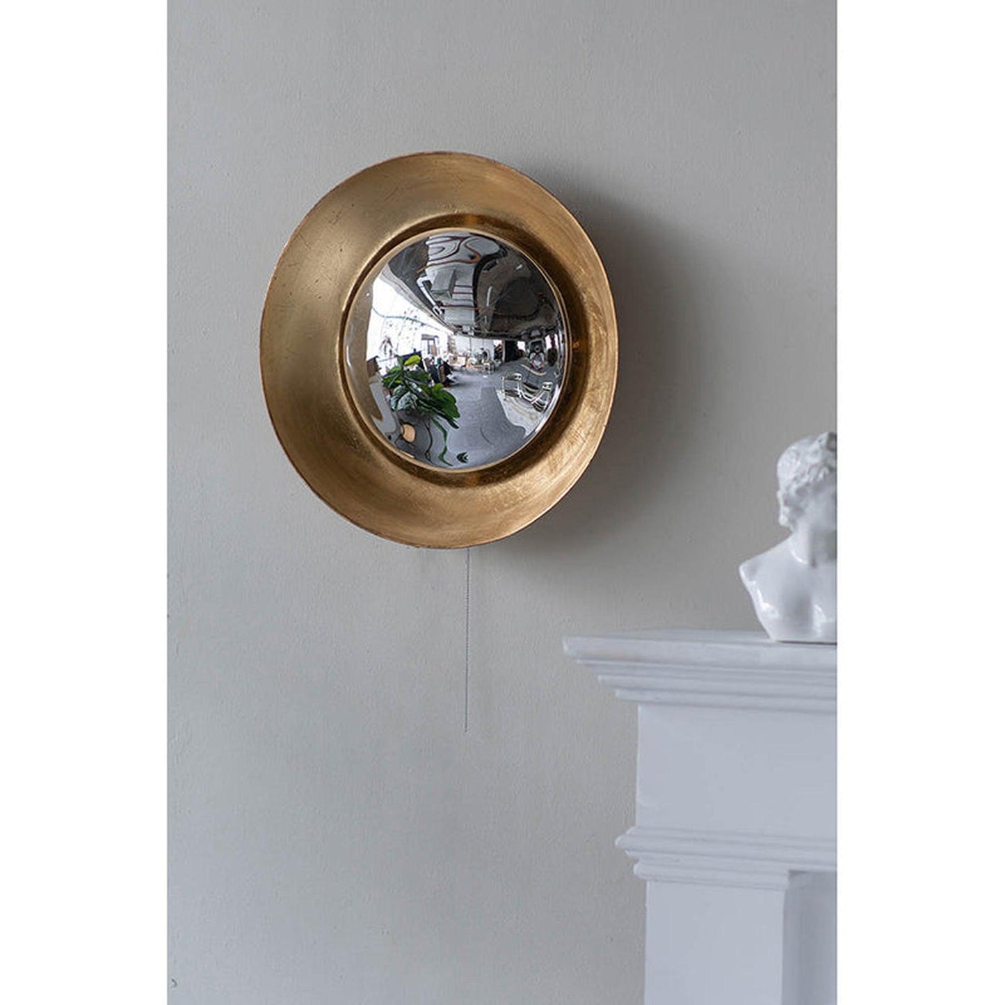 A&B Home 19" x 19" Bundle of 11 Round Gold With LED Lighting Wall-Mounted Mirror