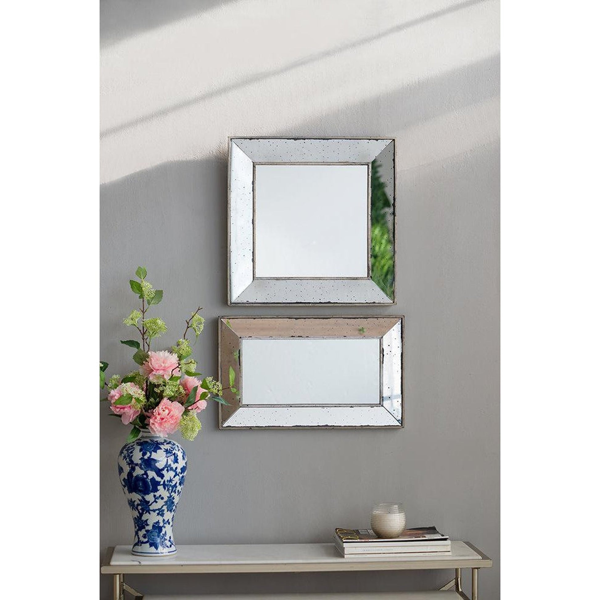 A&B Home 20" x 12" Bundle of 46 Rectangular Mirrored Frame Wall-Mounted Mirror