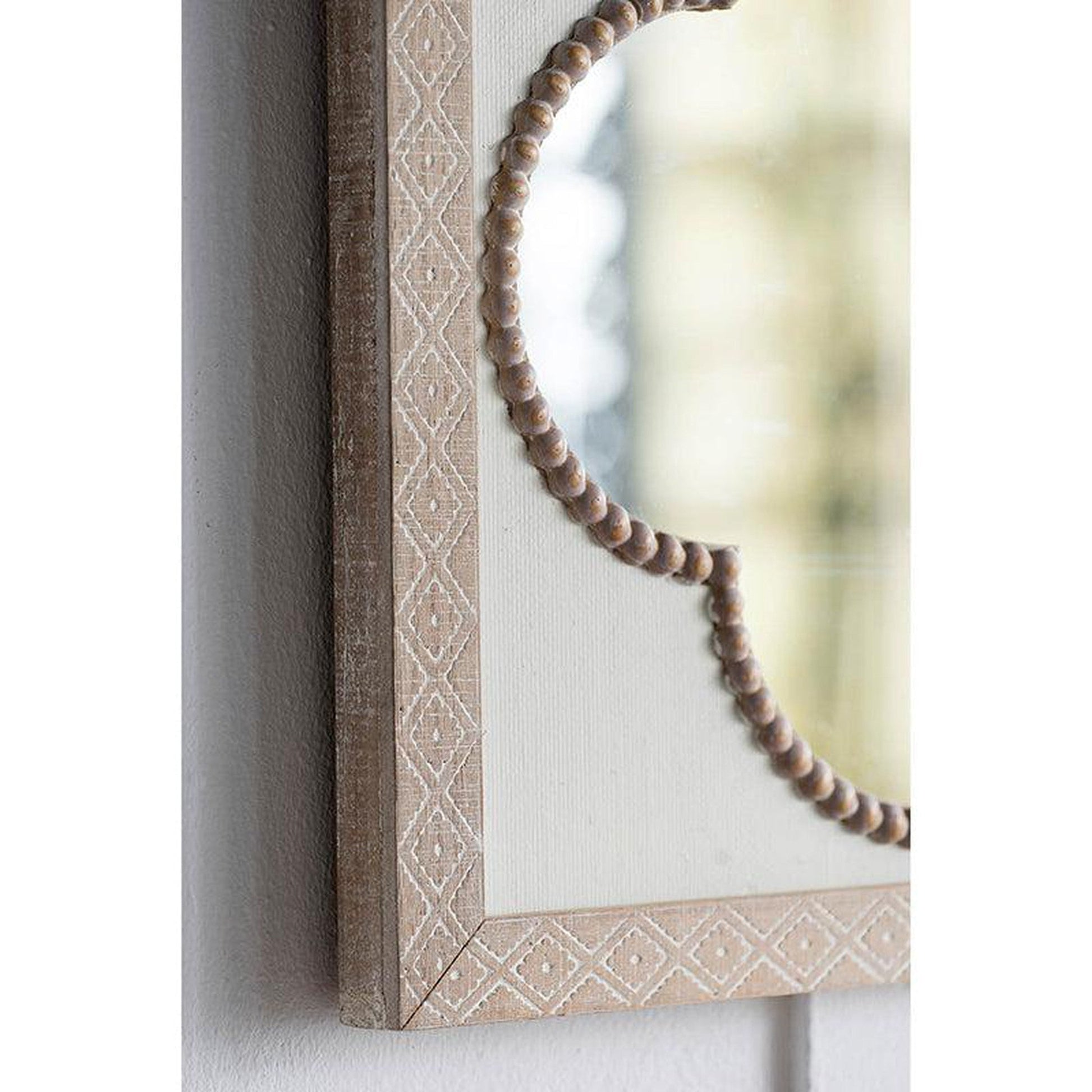 A&B Home 20" x 20" Bundle of 14 Square Natural & Tan Wood Frame Wall-Mounted Mirror